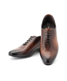 Perfect Suit FActory（パーフェクトスーツファクトリー）の「ホールカット風プレーントウシューズ　ブラウン（ドレスシューズ）」