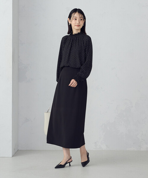 COMME CA ISM（コムサイズム）の「シャーリングブラウス（シャツ/ブラウス・レディース・ホワイト×ブラック/ネイビー/アイボリー/ブラック×ホワイト・LARGE/MEDIUM）」の21枚目の写真