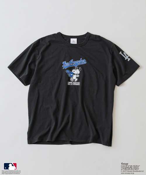 Vintage PEANUTS（ビンテージピーナッツ）の「PEANUTS 別注 MLB ベースボール プリントTシャツ（Tシャツ/カットソー・メンズ・ブラック系その他/ボルドー/ホワイト系その他/ホワイト/ライトグレー/ブラック・LARGE/MEDIUM）」の4枚目の写真