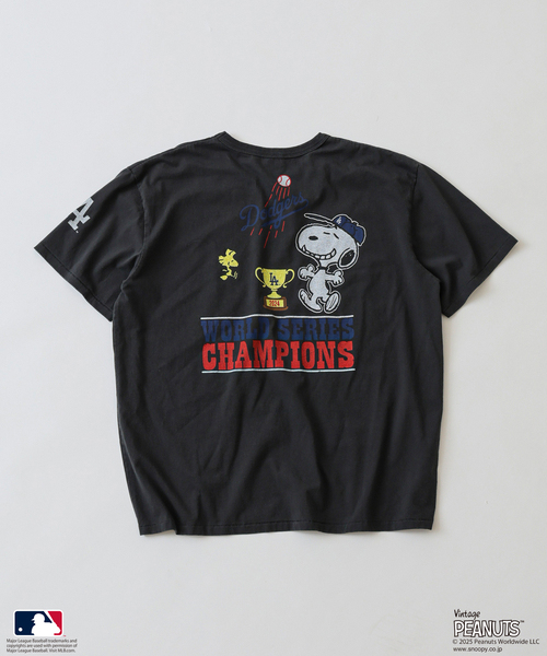 Vintage PEANUTS（ビンテージピーナッツ）の「PEANUTS 別注 MLB ベースボール プリントTシャツ（Tシャツ/カットソー・メンズ・ブラック系その他/ボルドー/ホワイト系その他/ホワイト/ライトグレー/ブラック・LARGE/MEDIUM）」の11枚目の写真