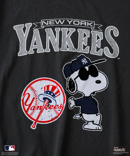 Vintage PEANUTS（ビンテージピーナッツ）の「PEANUTS 別注 MLB ベースボール プリントTシャツ（Tシャツ/カットソー・メンズ・ブラック系その他/ボルドー/ホワイト系その他/ホワイト/ライトグレー/ブラック・LARGE/MEDIUM）」の13枚目の写真