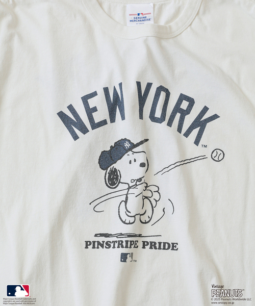 Vintage PEANUTS（ビンテージピーナッツ）の「PEANUTS 別注 MLB ベースボール プリントTシャツ（Tシャツ/カットソー・メンズ・ブラック系その他/ボルドー/ホワイト系その他/ホワイト/ライトグレー/ブラック・LARGE/MEDIUM）」の21枚目の写真