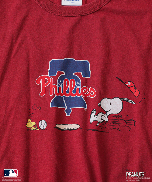 セール】PEANUTS 別注 MLB ベースボール プリントTシャツ（Tシャツ