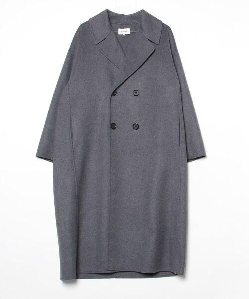 LE GLAZIK/ル グラジック ウール ダブルブレストコート LAMBS WOOL