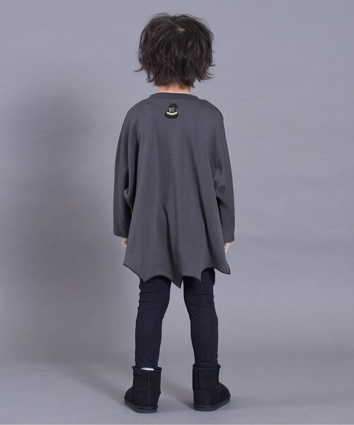 BIT'Z(ビッツ)の「こうもり&おばけハロウィントップス(Tシャツ/カットソー・キッズ・チャコール/アイボリー・90/110/130)」の5枚目の写真