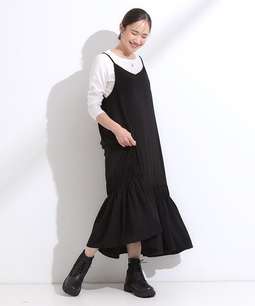 SHOO・LA・RUE（シューラルー）の「ニットレースアップブーツ（ブーツ・レディース・ブラウン系その他/ブラック・35/45）」の9枚目の写真