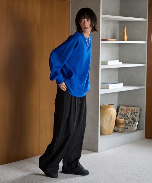 PBLIM(ページボーイリム)の「《UNISEX/BASIC SERIES》トンプキンスウェットプルオーバー(スウェット・レディース・ブルー/グレー/レッド/グリーン/ブラック/アイボリー/ネイビー・LARGE/MEDIUM)」の21枚目の写真