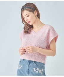 フェザーニットトップス