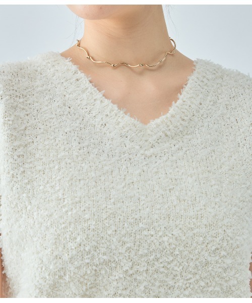 PEACH JOHN（ピーチジョン）の「フェザーニットトップス（カーディガン/ボレロ・レディース・アイボリー/グレー/ピンク・ONE SIZE）」の12枚目の写真