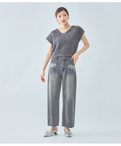 PEACH JOHN（ピーチジョン）の「フェザーニットトップス（カーディガン/ボレロ・レディース・アイボリー/グレー/ピンク・ONE SIZE）」の18枚目の写真