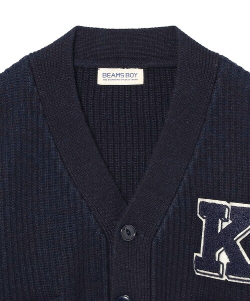 BEAMS BOY(ビームスボーイ)の「【1/15再値下げ】ショート レタード カーディガン(カーディガン/ボレロ・レディース・ホワイト系その他7/ネイビー・ONE SIZE)」の6枚目の写真