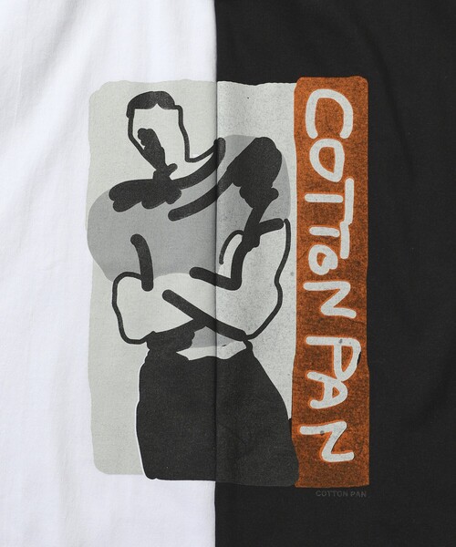 cotton pan（コットンパン）の「COTTON PAN/コットンパン レントン フロントプリントTシャツ / CP25SS-FH005（Tシャツ/カットソー・メンズ・ブラック/ホワイト・M/L）」の11枚目の写真
