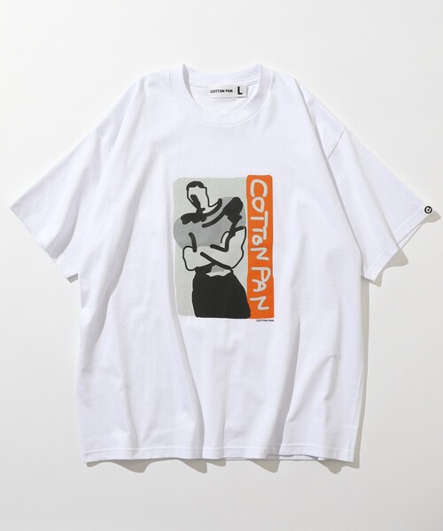 cotton pan（コットンパン）の「COTTON PAN/コットンパン レントン フロントプリントTシャツ / CP25SS-FH005（Tシャツ/カットソー・メンズ・ブラック/ホワイト・M/L）」の12枚目の写真