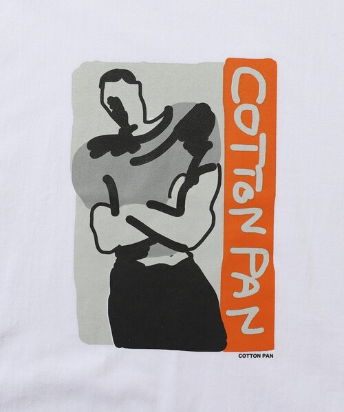 cotton pan（コットンパン）の「COTTON PAN/コットンパン レントン フロントプリントTシャツ / CP25SS-FH005（Tシャツ/カットソー・メンズ・ブラック/ホワイト・M/L）」の13枚目の写真