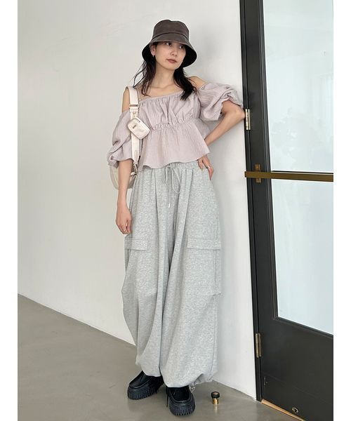 SNIDEL（スナイデル）の「バリエバケットハット（ハット・レディース・アイボリー/チェック/ブラウン・F）」の6枚目の写真