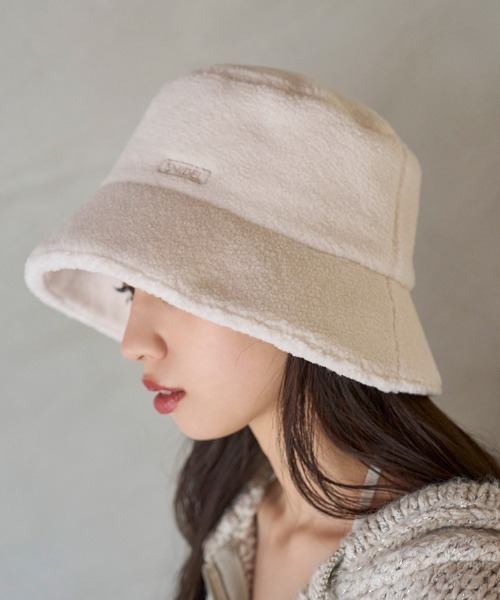 SNIDEL（スナイデル）の「バリエバケットハット（ハット・レディース・アイボリー/チェック/ブラウン・F）」の4枚目の写真