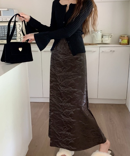 shoppinggo（ショッピングゴー）の「ロングスカート マキシ丈  Aラインスカート ペンシルスカート オールシーズン（スカート・レディース・ブラック/ブラウン/ベージュ・M）」の3枚目の写真