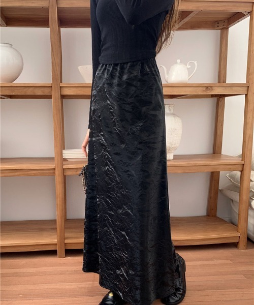 shoppinggo（ショッピングゴー）の「ロングスカート マキシ丈  Aラインスカート ペンシルスカート オールシーズン（スカート・レディース・ブラック/ブラウン/ベージュ・M）」の6枚目の写真
