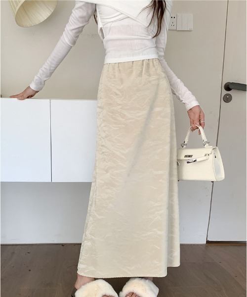 shoppinggo（ショッピングゴー）の「ロングスカート マキシ丈  Aラインスカート ペンシルスカート オールシーズン（スカート・レディース・ブラック/ブラウン/ベージュ・M）」の8枚目の写真