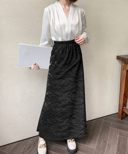 shoppinggo（ショッピングゴー）の「ロングスカート マキシ丈  Aラインスカート ペンシルスカート オールシーズン（スカート・レディース・ブラック/ブラウン/ベージュ・M）」の20枚目の写真