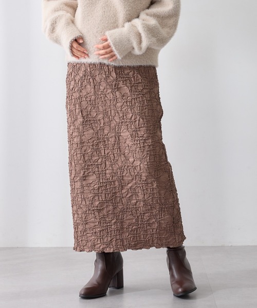 Rosemadame(ローズマダム)の「ふくれシャーリングスカート(マタニティ~産後)妊婦服 産前・産後対応(マタニティウェア/グッズ・レディース・ベージュ/モカ/ブラック・M/L/LL)」の2枚目の写真