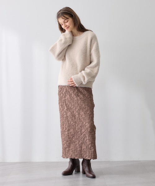 Rosemadame(ローズマダム)の「ふくれシャーリングスカート(マタニティ~産後)妊婦服 産前・産後対応(マタニティウェア/グッズ・レディース・ベージュ/モカ/ブラック・M/L/LL)」の13枚目の写真