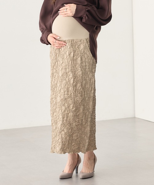 Rosemadame(ローズマダム)の「ふくれシャーリングスカート(マタニティ~産後)妊婦服 産前・産後対応(マタニティウェア/グッズ・レディース・ベージュ/モカ/ブラック・M/L/LL)」の19枚目の写真