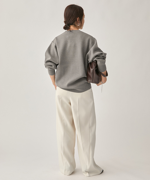 VERMEIL par iena（ヴェルメイユパーイエナ）の「LOGO Knit プルオーバー（ニット/セーター・レディース・ネイビー/グレー・FREE）」の13枚目の写真