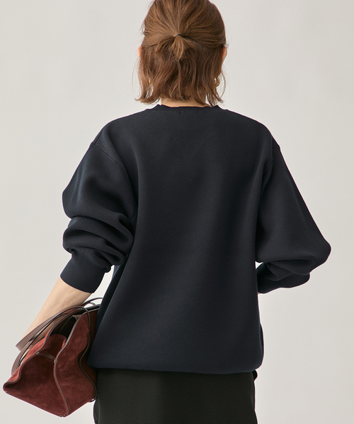 VERMEIL par iena（ヴェルメイユパーイエナ）の「LOGO Knit プルオーバー（ニット/セーター・レディース・ネイビー/グレー・FREE）」の9枚目の写真