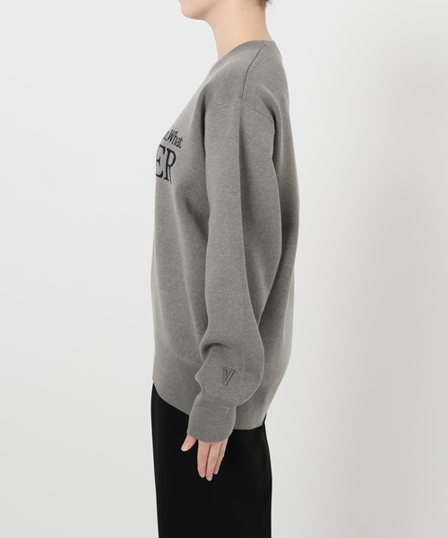 VERMEIL par iena（ヴェルメイユパーイエナ）の「LOGO Knit プルオーバー（ニット/セーター・レディース・ネイビー/グレー・FREE）」の21枚目の写真