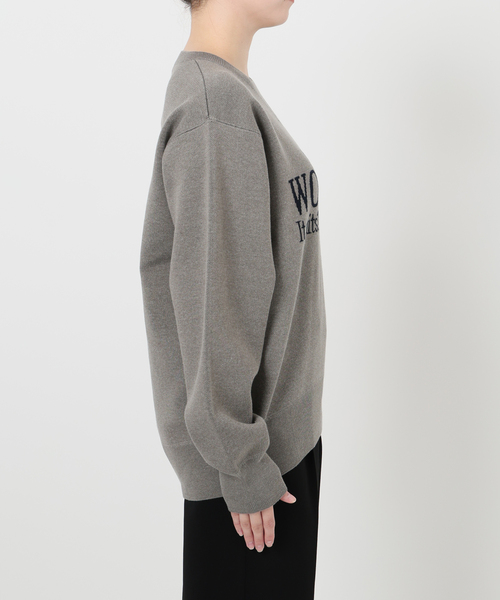 VERMEIL par iena（ヴェルメイユパーイエナ）の「LOGO Knit プルオーバー（ニット/セーター・レディース・ネイビー/グレー・FREE）」の16枚目の写真