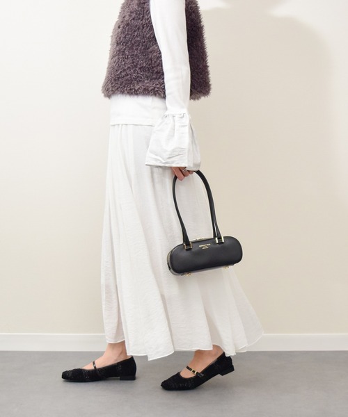 CHRISTIAN VILLA（クリスチャンヴィラ）の「【CHRISTIAN VILLA】ワイドシルエットミニショルダーバッグ(Q56515)（ショルダーバッグ・レディース・ブラック・ALL）」の7枚目の写真