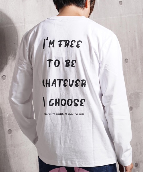 1111clothing（ワンフォークロージング）の「度詰め天竺 ロゴ ロングスリーブTシャツ / High-density jersey logo long-sleeved T-shirt（Tシャツ/カットソー・メンズ・ホワイト系1/ホワイト系2/ホワイト系3/ブラック系1/ブラック系2/ブラック系3・M/L）」の3枚目の写真