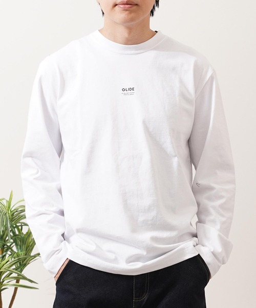 1111clothing（ワンフォークロージング）の「度詰め天竺 ロゴ ロングスリーブTシャツ / High-density jersey logo long-sleeved T-shirt（Tシャツ/カットソー・メンズ・ホワイト系1/ホワイト系2/ホワイト系3/ブラック系1/ブラック系2/ブラック系3・M/L）」の4枚目の写真