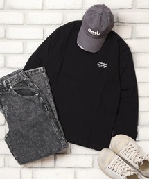 1111clothing（ワンフォークロージング）の「度詰め天竺 ロゴ ロングスリーブTシャツ / High-density jersey logo long-sleeved T-shirt（Tシャツ/カットソー・メンズ）」