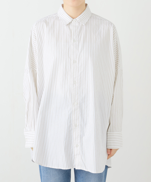 【未使用に近い】SLOBE IENA ホワイト 半袖シャツ フリーサイズ セール】《追加》オーバーサイズシャツ（シャツ/ブラウス）｜SLOBE