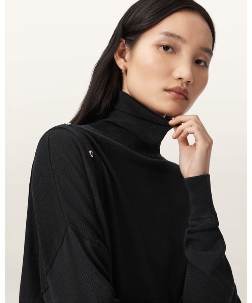 ALLSAINTS（オールセインツ）の「UMI WOOL BLEND DRESS | UMI ウール ブレンド ドレス・ワンピース（ワンピース・レディース・ブラック・S/M/XS/L）」の3枚目の写真