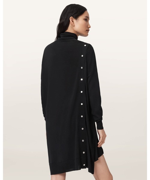 ALLSAINTS（オールセインツ）の「UMI WOOL BLEND DRESS | UMI ウール ブレンド ドレス・ワンピース（ワンピース・レディース・ブラック・S/M/XS/L）」の6枚目の写真