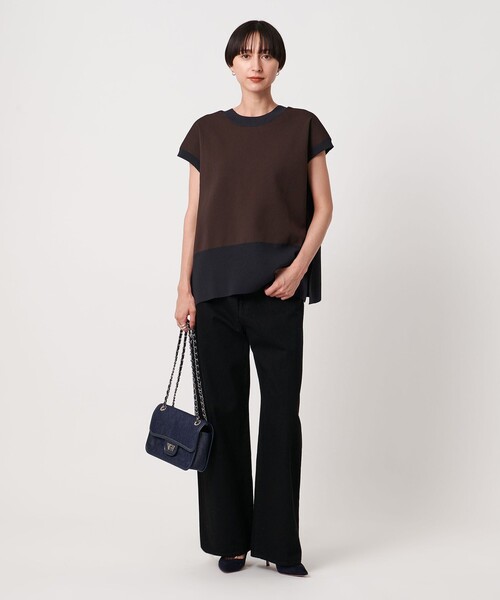 UNITED ARROWS（ユナイテッドアローズ）の「ミニマル 2WAY ベスト‐ウォッシャブル‐（ニット/セーター・レディース・ブラック/ダークブラウン/ベージュ・FREE）」の5枚目の写真