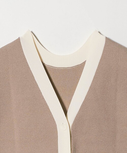 UNITED ARROWS（ユナイテッドアローズ）の「ミニマル 2WAY ベスト‐ウォッシャブル‐（ニット/セーター・レディース・ブラック/ダークブラウン/ベージュ・FREE）」の8枚目の写真