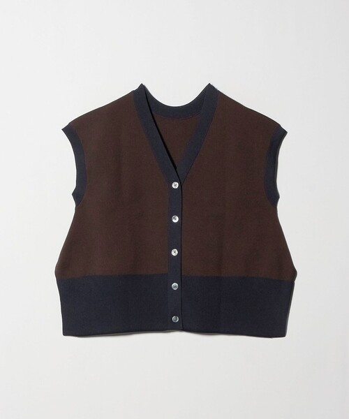 UNITED ARROWS（ユナイテッドアローズ）の「ミニマル 2WAY ベスト‐ウォッシャブル‐（ニット/セーター・レディース・ブラック/ダークブラウン/ベージュ・FREE）」の12枚目の写真