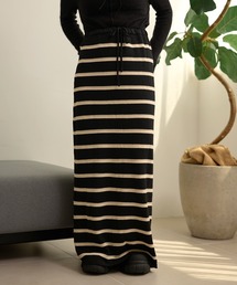 ボーダー タイトスカート」に該当するスカート（ブラック/黒色系