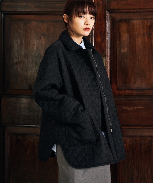 mysty woman(ミスティウーマン)の「3WAYキルティングブルゾン 582490(ブルゾン・レディース・アイボリー/ブラック/ブラウン・FREE)」の3枚目の写真