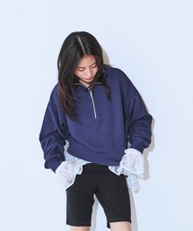 JEANASIS | ハーフZIPショートプルオーバー/599189(スウェット)