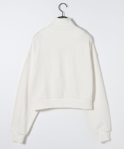 JEANASIS（ジーナシス）の「ハーフZIPショートプルオーバー/599189（スウェット・レディース・オフホワイト/ネイビー/ブラック・FREE）」の4枚目の写真