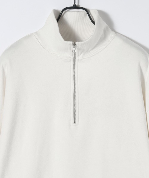 JEANASIS（ジーナシス）の「ハーフZIPショートプルオーバー/599189（スウェット・レディース・オフホワイト/ネイビー/ブラック・FREE）」の5枚目の写真