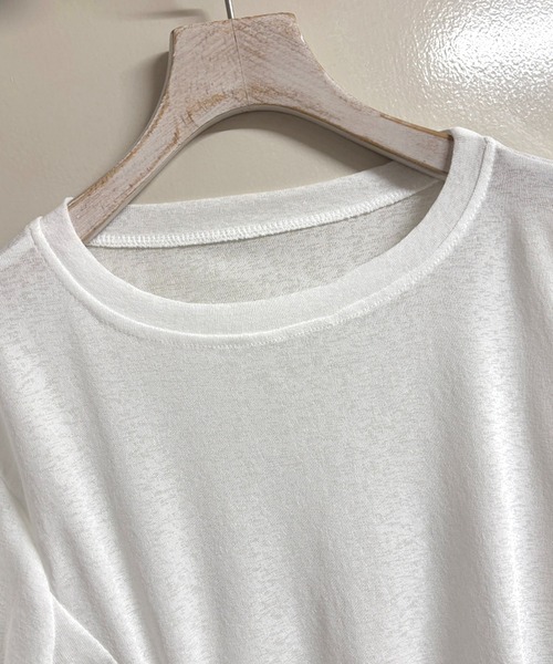 NANEA（ナネア）の「サイドシャーリングシアートップス（Tシャツ/カットソー・レディース・ホワイト/ブラック・SMALL/MEDIUM/LARGE）」の9枚目の写真