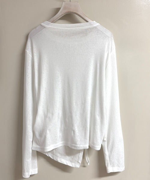 NANEA（ナネア）の「サイドシャーリングシアートップス（Tシャツ/カットソー・レディース・ホワイト/ブラック・SMALL/MEDIUM/LARGE）」の7枚目の写真