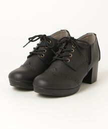NEW YORK STARS BOBSON ニューヨーク スターズ ボブソン ウィングチップヒールアップシューズ レースアップシューズ パンプス ブーツ チャンキーヒール 8520