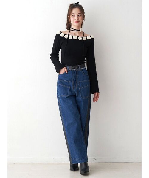 CALNAMUR（カルナムール）の「サイドラインデニムパンツ（デニムパンツ・レディース・ブラウン/インディゴブルー・SMALL/MEDIUM）」の10枚目の写真